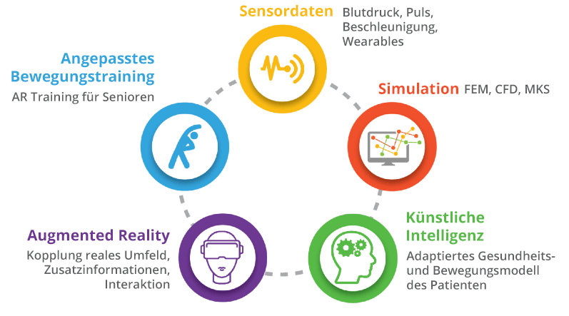 Kreislauf des adaptierten Bewegungstrainings und des Gesamtsystems